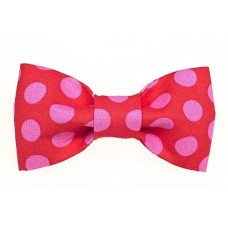 Bow Tie - Red/Hot Pink Dots