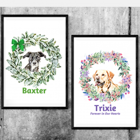 Customized Watercolor print of your dog