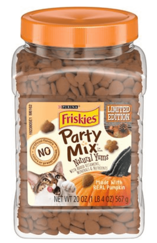 Friskies party mix cat treats.